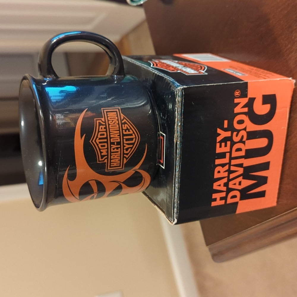 Harley Davidson flame mug